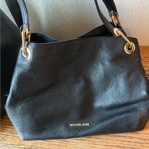 Michael Kors Black Leather Shoulder Bag